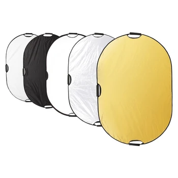 

5 In 1 Oval Collapsible Portable Non-Slip Photography Lighting 80x120cm Multi Disc Ergonomics Photo Studio Reflector Accessories