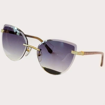 

Rimless Cat Eye Sunglasses Women Men Shades Alloy Glasses UV400 Oculos De Sol Feminino