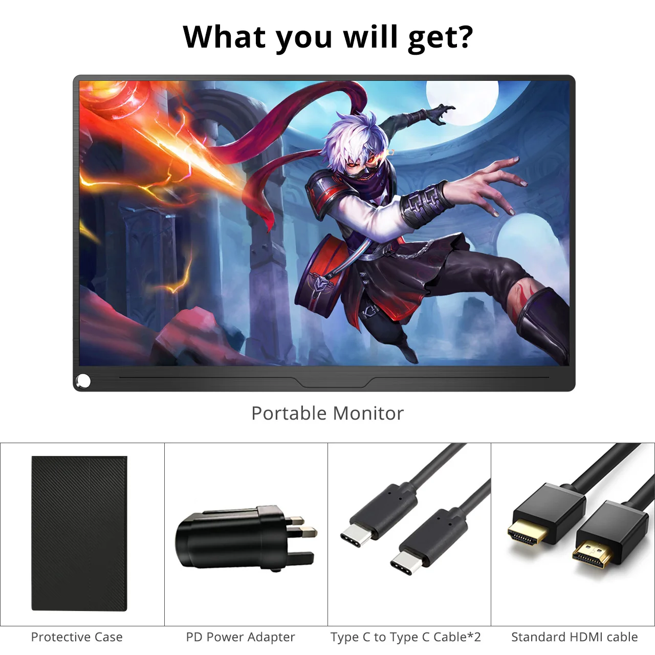 UPERFECT ޴ , USB C  ° ȭ ۵, Ｚ DEX ȭ PS4 XBOX ġ, 4K 3840*2160 UHD ÷, 17.3 ġ