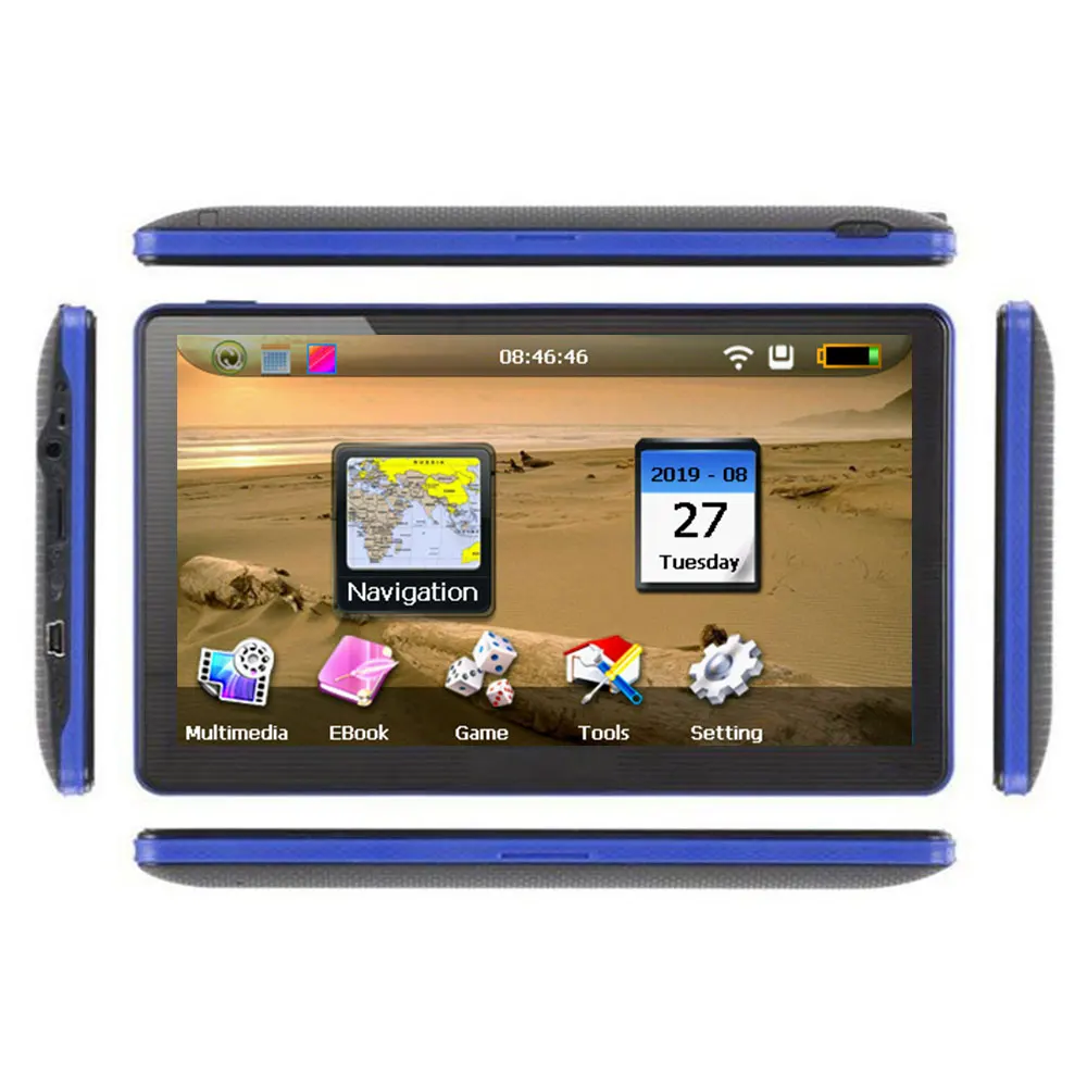 Практичное навигатор HD gps 256 МБ+ 8G 7 дюймов изображение идентификации fm-выбросов автомобиля gps навигации прочного АБС-пластика с gps навигатор Системы