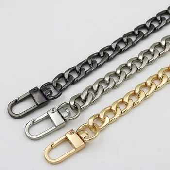 

100/110/120cm Aluminum Metal Chain DIY Replacement Shoulder Bag Strap Chain Gold Obag Handles Handbag Purse Bag Accessories