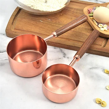 

Rose Gold Stainless Steel Measuring Cups And Spoons Set Measurements,Pouring Spouts & Mirror Polished For Baking