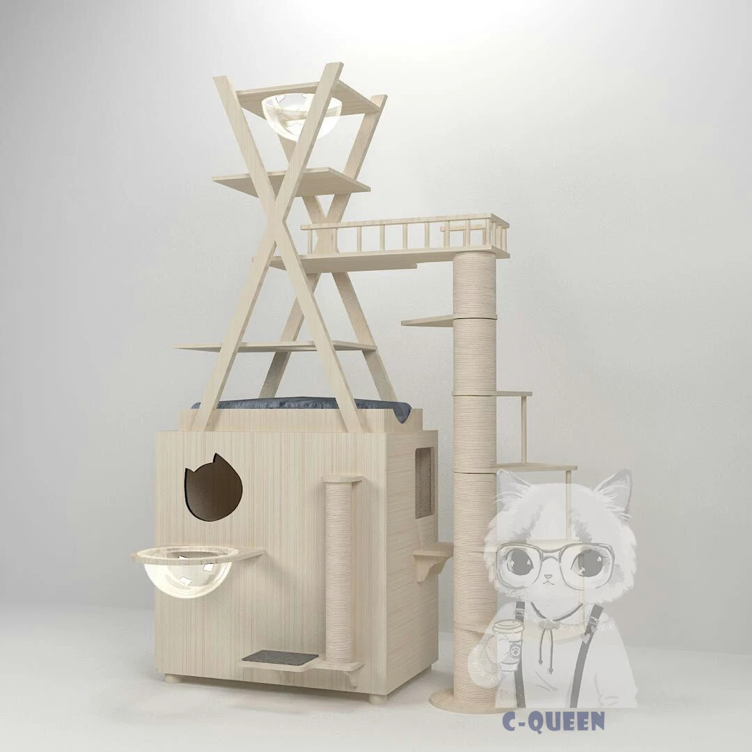 

Cat Climbing Frame Cat Scratching Column Cat Tree Cat Villa Jumping Platform Grabbing Cat Toy Cat Litter Doll Climbing Frame