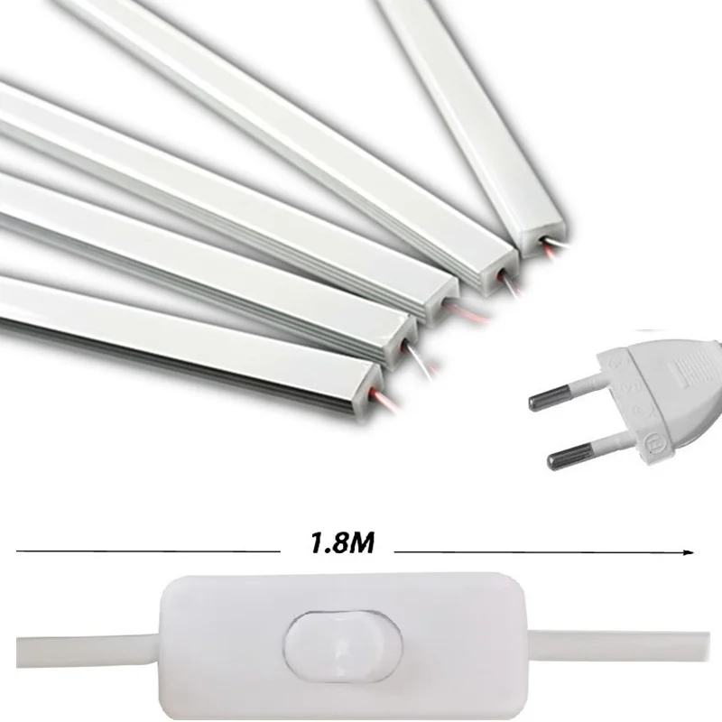 

2-10PCS/Lot 200-240Vac 50CM 20Inch Led Cabinet Bar Light,6W Kitchen Working Bench Tool Chest Adhesive Connectable Linear Strip