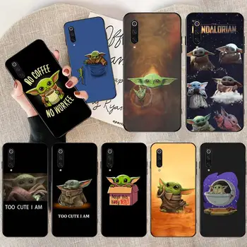 

CUTEWANAN Cartoon Baby Yoda Meme Cover Black Soft Shell Phone Case for Xiaomi Mi9 9SE 8SE Pocophone F1 Mi8 Lite