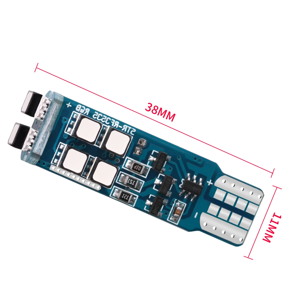 RGB T10 W5W LED ���� 3528 10SMD ���� ��Ʈ�ѷ� ���̼��� �÷���Ʈ ���� ��ȣ ���� �б� �� ��ä�ο� ��Ʈ�κ� �÷��� 12V