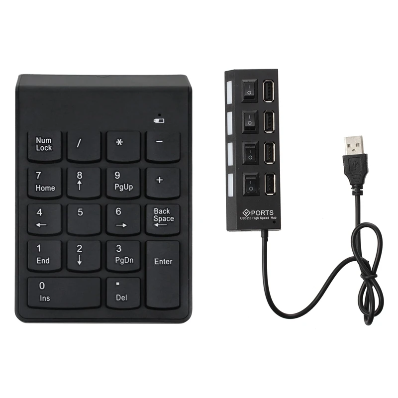1 шт. цифровая клавиатура 18 ключи Беспроводной цифровой клавиатуры USB с 2 4G Mini