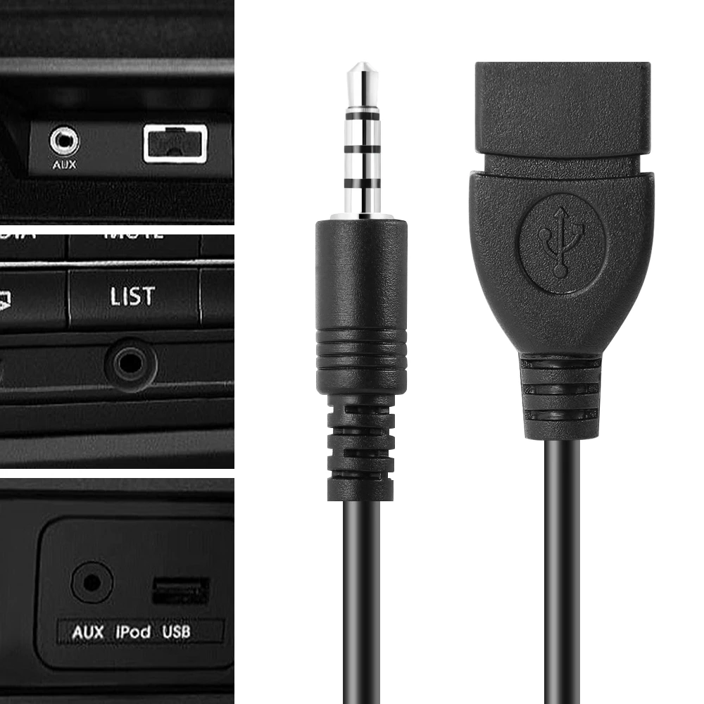 Аудиокабель со штекером 3 5 мм на гнездо USB для Nissan Qashqai J11 J10 Juke X-trail Skoda Октавия