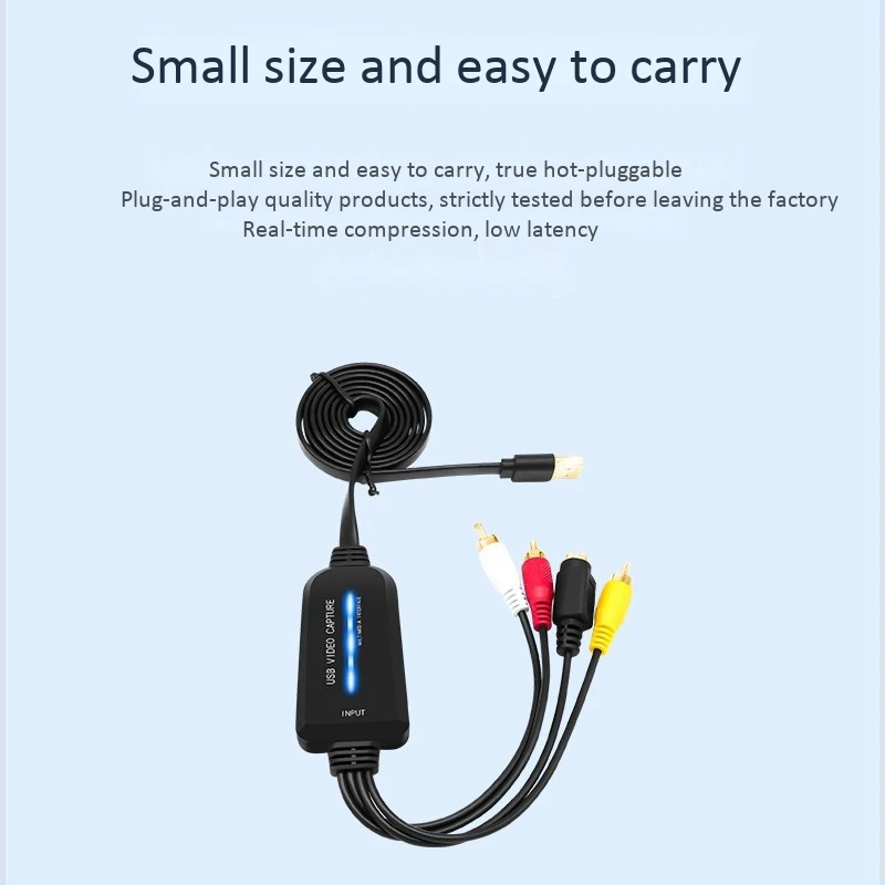 USB 2.0 Video Capture Card Single Channel AV Device Drive-Free Digital Converter