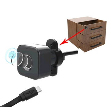 

Smart Fingerprint Lock For Cabinet USB Charging Keyless Digital Door Lock Serrure Vitrine Triple Drawer Fingerprint Locker