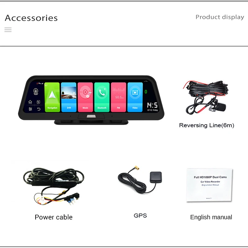 Автомобильный видеорегистратор LDZDSEE 4G ADAS Full HD 1080 P 9 88 дюймов ips Android gps камера
