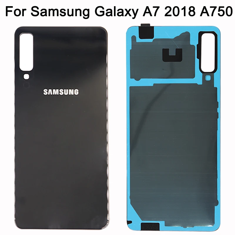 A750 чехол для батареи для samsung Galaxy A7 A750F SM-A750 Задняя стеклянная панель Задняя Дверь Корпус чехол часть