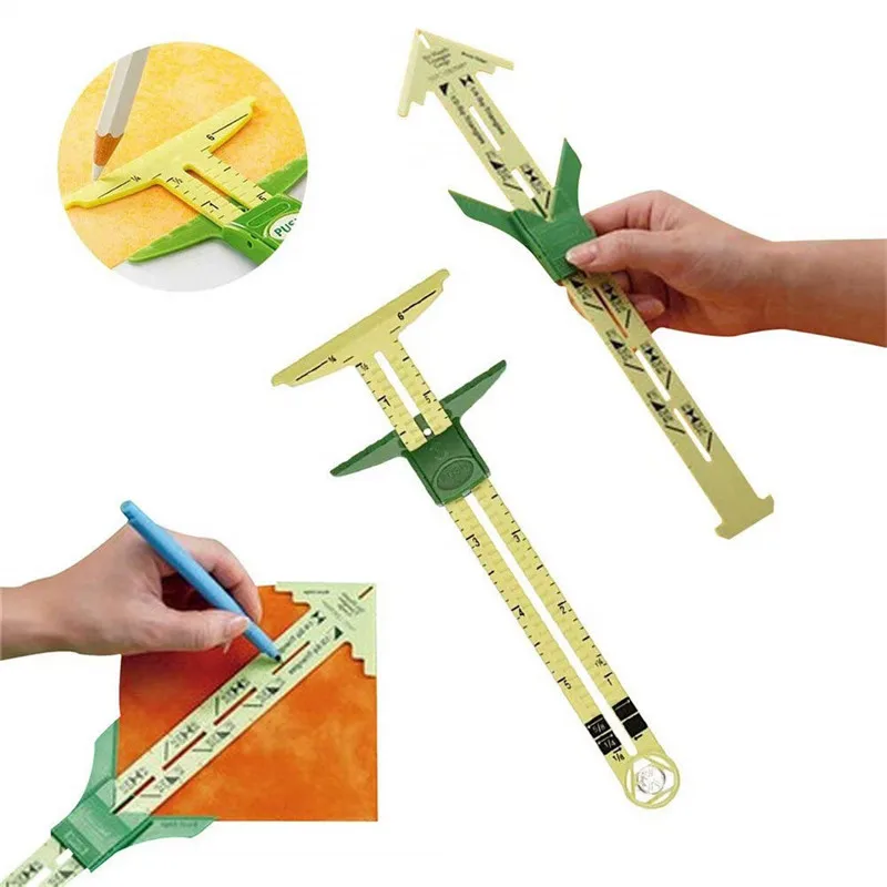 

5-IN-1 SLIDING GAUGE WITH Measuring Sewing Tool Patchwork Tool Ruler Tailor Ruler Tool Accessories Home Use