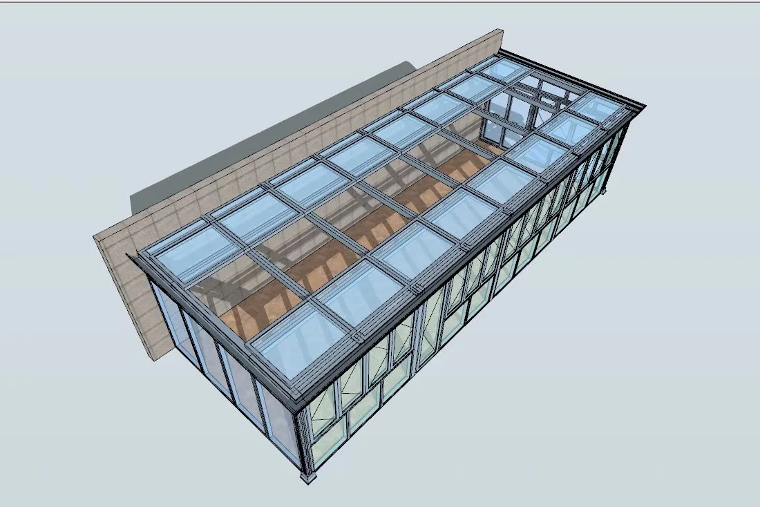 Customizable Aluminum Winter Glass House Sunroom for Outdoor Garden with Factory Price Outdoor Sunroom Patio