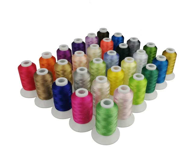 6 or 10 cones same/different color Brother colors or Simthread polyester  embroidery machine thread 1000 meters cone - AliExpress