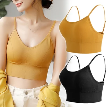 

Women Casual Spaghetti Straps Yoga Clothes Activewear Solid Sports Bra Fitness XIN-Shipping
