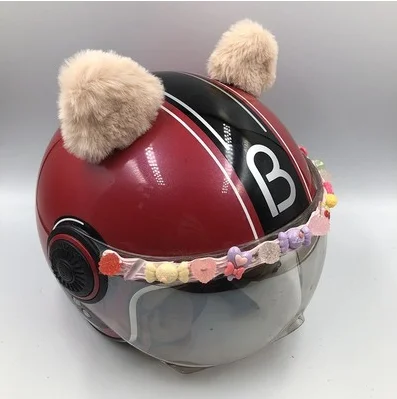 Oreilles De Chat Mignonnes En Peluche - Autocollant Velcro Pour Casque Moto, Déco Cosplay Et Style Kawaii