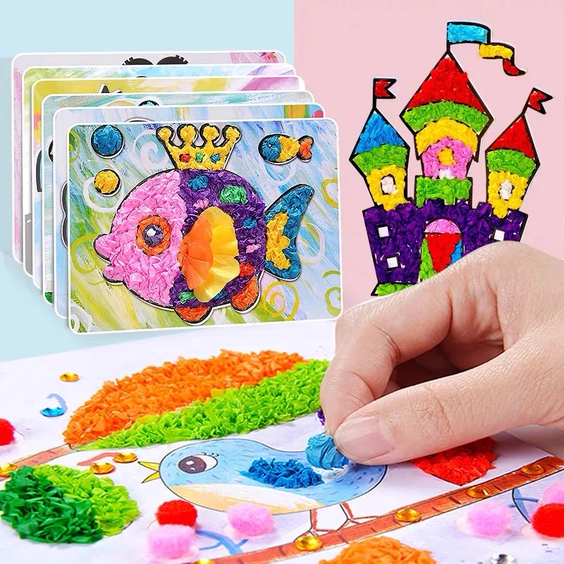 Mesmo dos Desenhos Brinquedos para Crianças Kits para Crianças Brinquedos Educativos Faça Você Animados Artesanato Feltro Papel Material Pacote Presente