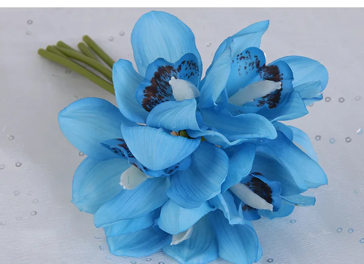 High Quality DIY Imitation Flower Silk Orchid Artificial Flower For Home Wedding Decoration Multicolor Optional JH181 (1)