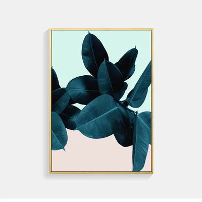 Абстрактные суккулентные растения скандинавские плакаты с листьями и принтами настенные художественные картины на холсте плакат Настенные картины для гостиной - Цвет: B