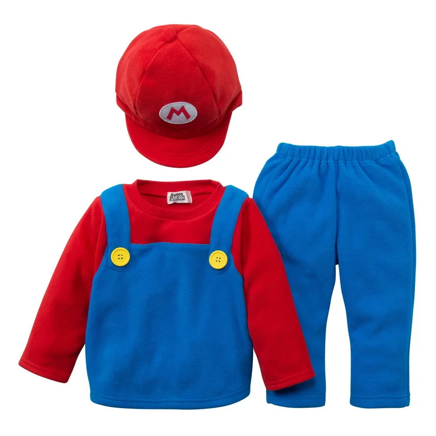 Экспорт из Японии Марио Bros моделирование с капюшоном с длинным рукавом костюм/детская одежда/комбинезон с капюшоном