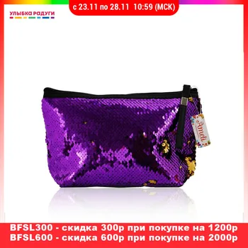 

Cosmetic Bags & Cases Ameli 3111060 Улыбка радуги ulybka radugi rulybka smile rainbow косметика Ameli trapezoid cosmetic bag with sequins 311160