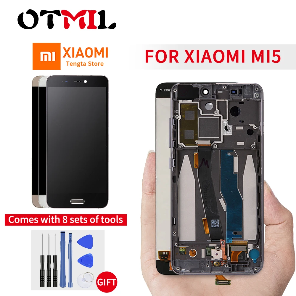 

5.15" Original LCD For XIAOMI MI 5 LCD Display Touch Screen with Frame For XIAOMI MI5 LCD Digitizer Assembly Fingerprint Button