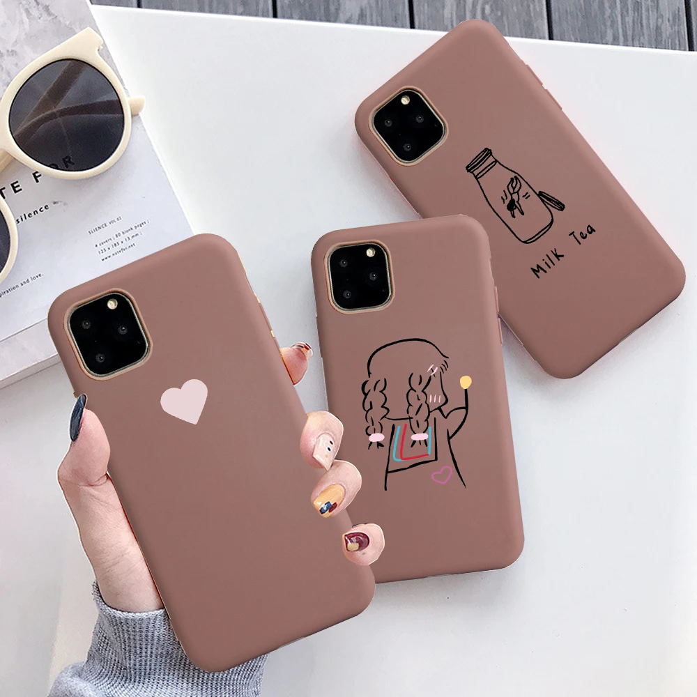 Чехол для телефона влюбленных девочек и мальчиков iPhone 11 Pro 6 S 7 8Plus SE2020 силиконовый