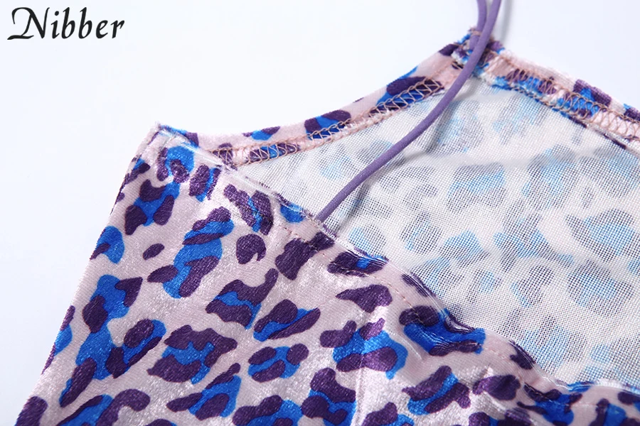 Nibber Harajuku базовое облегающее мини-платье womens2019осеннее популярное леопардовое узкое уличное повседневное вечернее короткое платье mujer