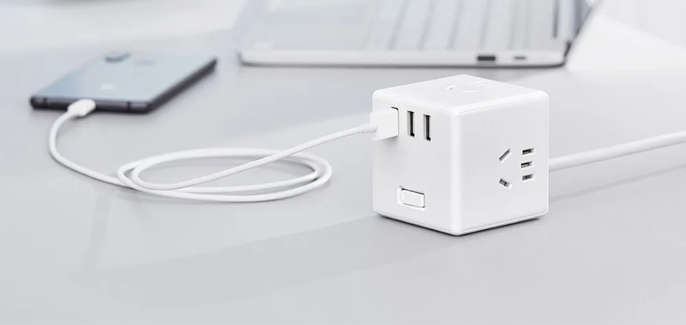 Xiaomi Mijia Magic Cube 3 USB Ports Power Strip Adapter 7