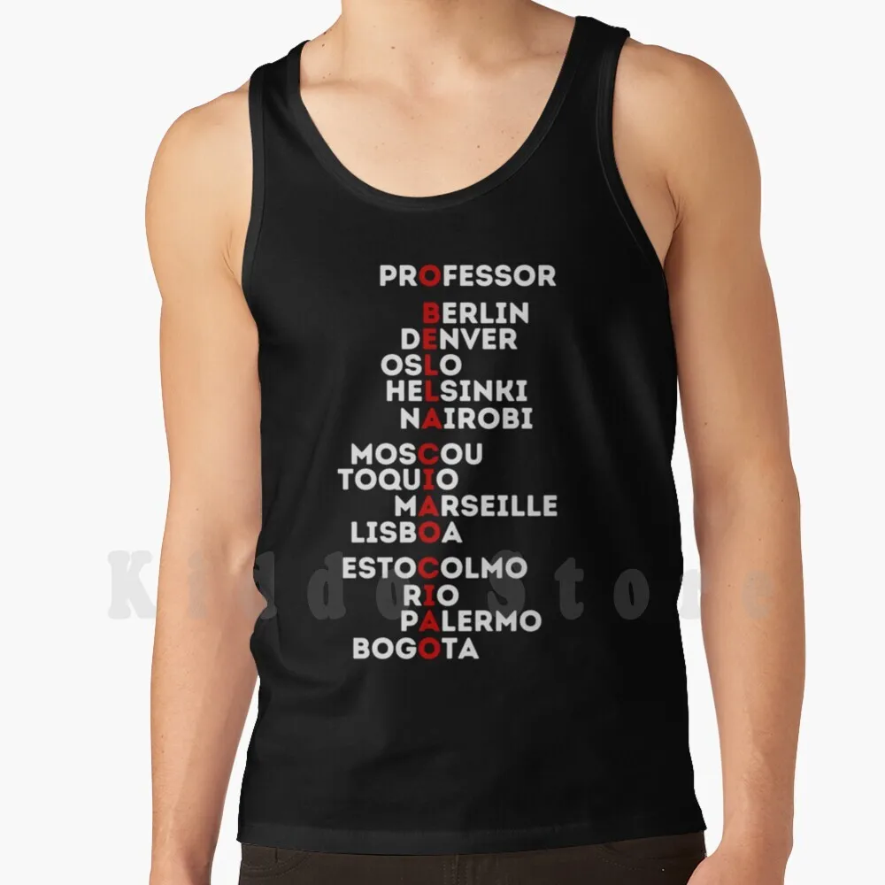 O Bella Ciao Ciao-La Casa De Papel Canotte Gilet 100% Cotone Bella Ciao La De Papel The Paper House Professor Toquio