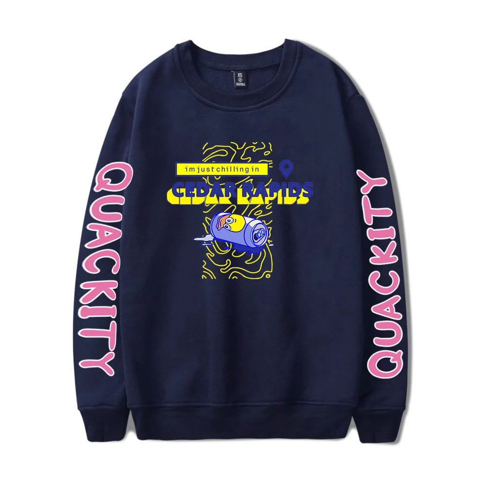 

WAWNI Quackity Print Loose Tops Sweater Series Women/Men Clothes Turtleneck Youthful Street Sweatshirt Streetwear