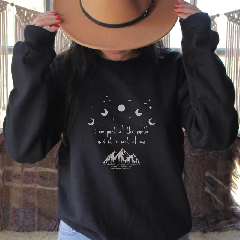 Earth Sweatshirt Aesthetic Moon 