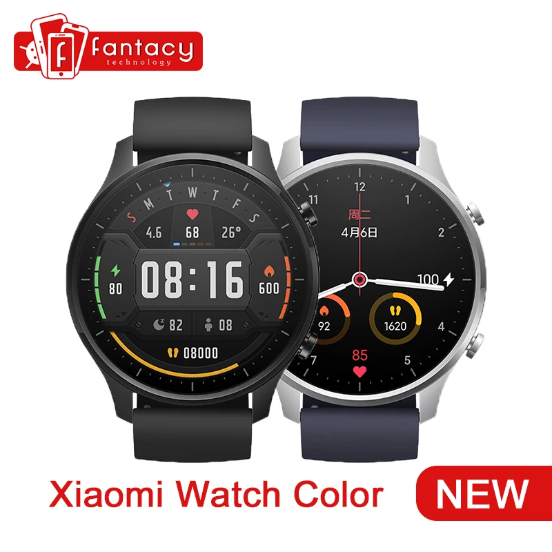  NEUE Xiaomi Uhr Farbe AMOLED GPS Mode Junge NFC Armband Armbanduhr Sport Bluetooth Fitness Herzfreq