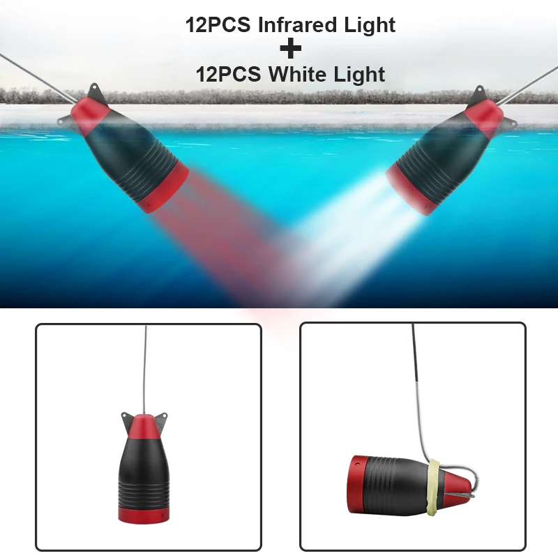 Erchang 7 дюймов 1000tvl подводная камера для подледной рыбалки с 12 шт инфракрасная лампа Водонепроницаемая рыболокатор камера