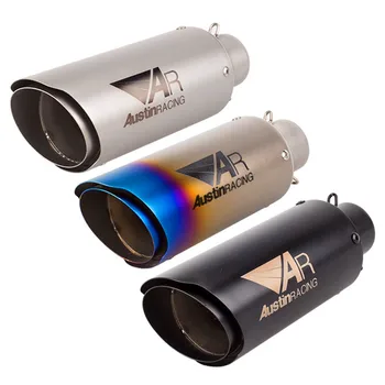 

51mm Universal Moto modified motorcycle exhaust pipe muffler AR exhaust double tail section Z900 GSXR1000RR DUKE690