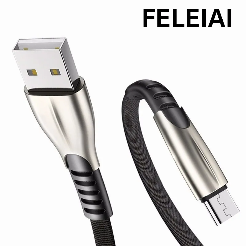 

2.4A Micro USB Cable Fast Charge USB Data Cable Sync Cord For Samsung Huawei Xiaomi Andriod Microusb Mobile Phone Cables 1/2/3m