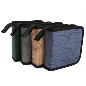 

40 Disc Carry Box Holder Package Car Storage Bag Case Album DVD CD Organizer Protective Cover Home Map Stripe