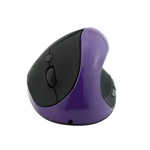 Purple WirelessMouse Эргономичная Вертикальная беспроводная мышь для ПК и ноутбука, 2,4 ГГц, Беспроводная игровая мышь, USB мышь с ковриком на запястье для ПК и ноутбука - Цвет: Purple WirelessMouse