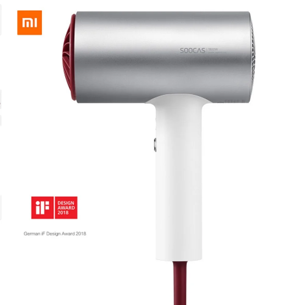 Фен для волос Xiaomi Mijia Soocas H3S корпус из алюминиевого сплава 1800 Вт инновационный