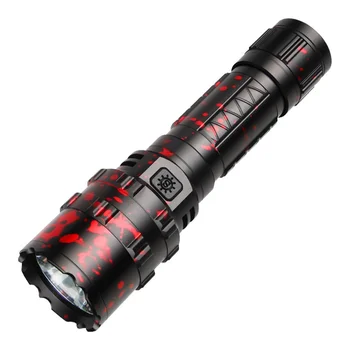 

Hot Sale Tactical Emergency Gules Aluminum USB Rechargeable 18650 26650 Battery Powerful XHP50.2 LED Flashlight