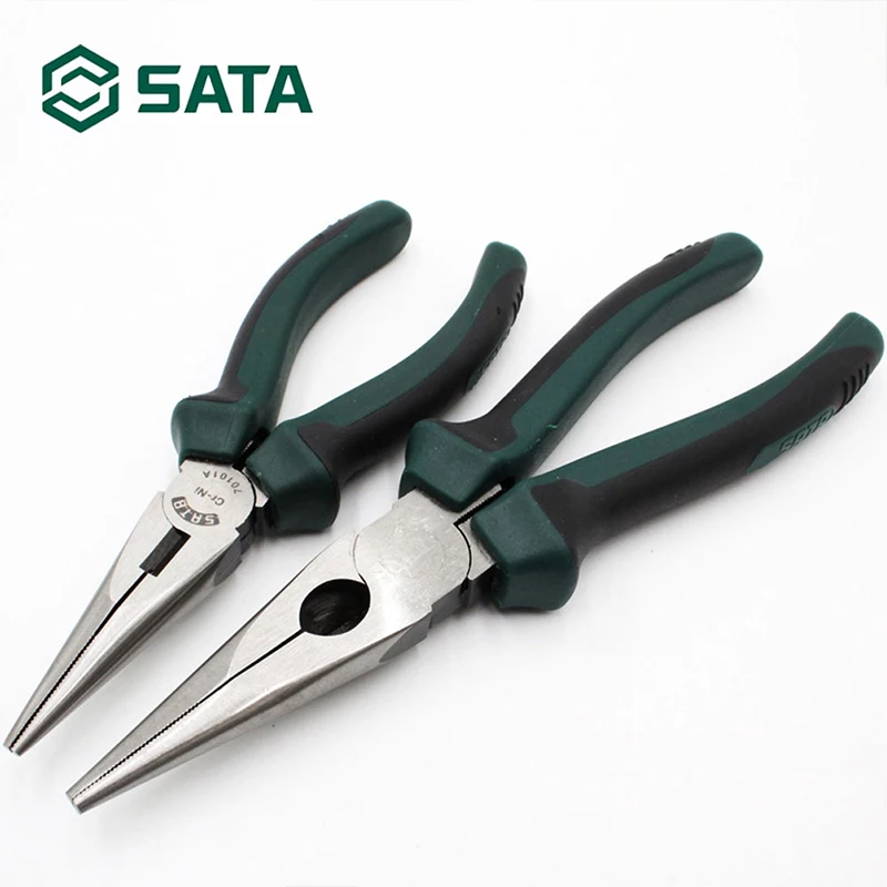 SATA многофункциональные плоскогубцы спицы для вязания-плоскогубцы острый резак для резки проволоки ручные инструменты плоскогубцы 6 дюймов 8 дюймов 70101A