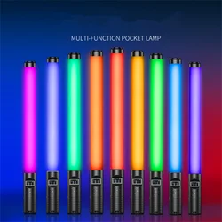 Bâton de lumière RGB Led à main, lumière de remplissage, lampe de photographie, batterie rechargeable 10W, Flash 