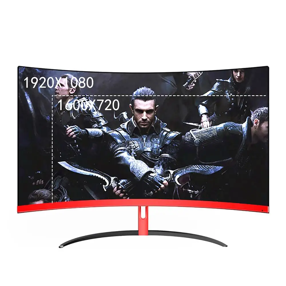 Monitor LCD para juegos curvo de 32 pulgadas Wearson, 2mm, sin bisel lateral, entrada HDMI VGA, sin parpadeo para el cuidado de los ojos|Monitores LCD| - AliExpress