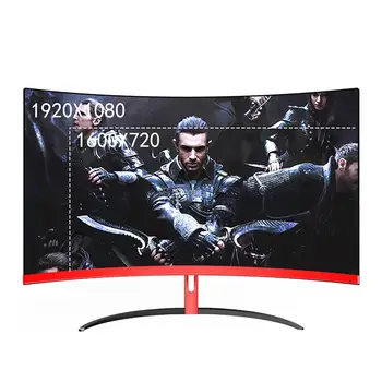 Wearson 32 inch Curved Gaming Monitor LCD 2mm Side Bezel-Less HDMI VGA input Eye Care Flicker Free