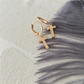 

Lovely Cute Mini Cross Heart Bee Palmtree Bead Moon Charm Hoop Earrings For Women Girl Lady Gift Girly Dainty Jewelry