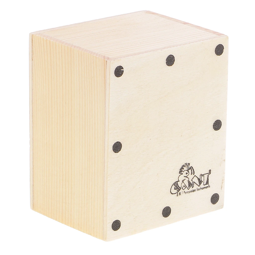 Mini Cajon Sand Shaker Wooden Hand Held Drum 6.5 x 5.2 x 4.3cm For Band Accompaniment Accessory DIY