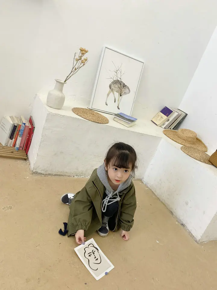 Модный Плащ для маленьких девочек; коллекция года; сезон осень-зима; новые детские куртки; длинное пальто цвета хаки для мальчиков; Детские повседневные ветровки