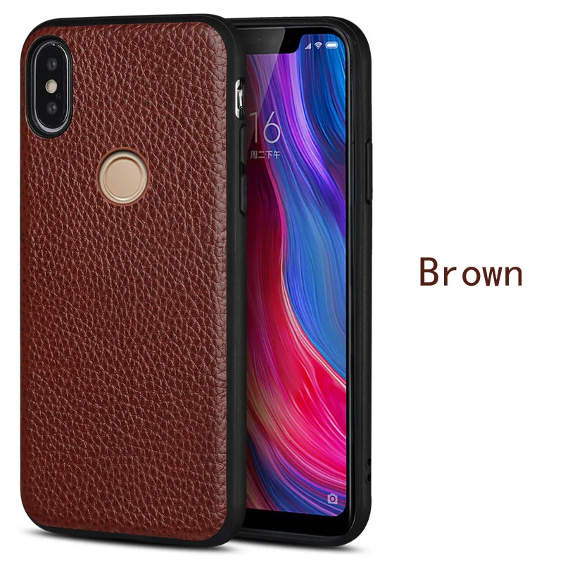 Чехол для телефона для Xiaomi mi 8 9se 9T A1 A2 A3 lite чехол для Max 3 mi x 2s 3 с зернистой текстурой для Samsung Note 5, 6, 7, Pro крышка - Цвет: Brown