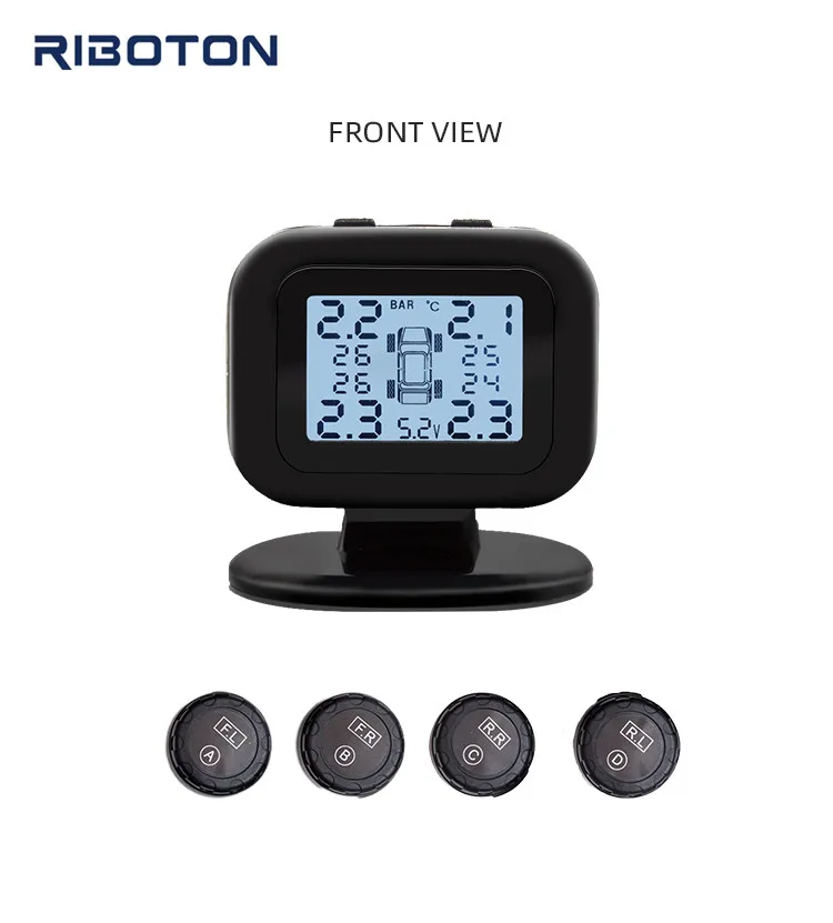 RIBOTON Топ продажа автомобиля мини система контроля давления в шинах TPMS C120 черно